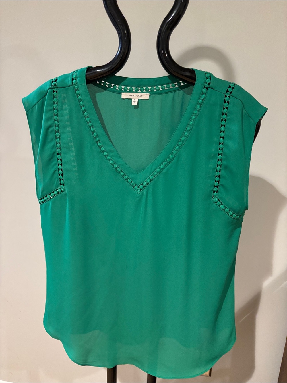 Hawthorn green V-Neck Cap Sleeve Camisole